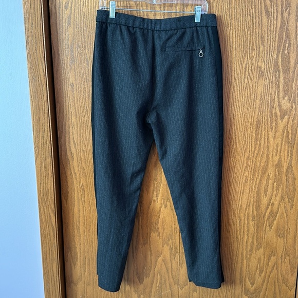 Men’s Zara grey pinstriped pants size small with outer black stripe. - Picture 5 of 13